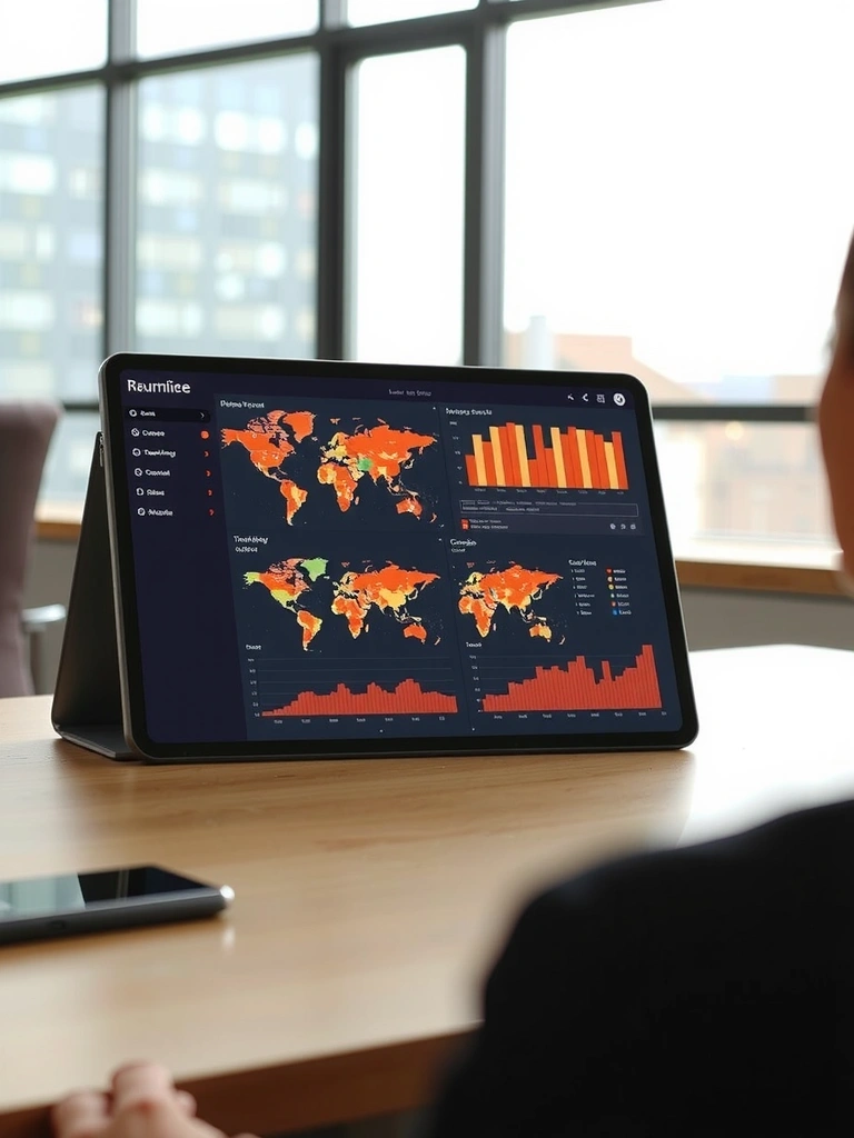 Análisis de datos de hospitalidad en tablet