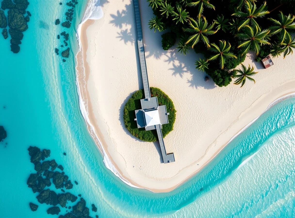 Visualización de destino turístico desde el aire